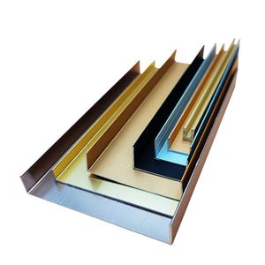 Profil en U, argent, noir, doré, brillant, aluminium poli, profil en C pour douche, salle <span class=keywords><strong>de</strong></span> bain - Product Image 5