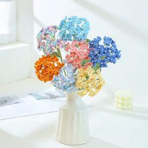 Best Selling Style Crochet <strong>Flower</strong> Snowberry Megaphyll Handmade Finished Product Trending Knitted Yarn <strong>Flowers</strong> for Global Market - Product Image 5