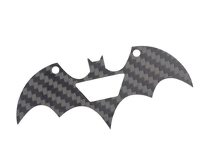 Llavero personalizado de moda con patrón de murciélago de fibra de carbono real con logotipo personalizado - Product Image 3