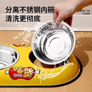 Gamelle double pour chien Gamelle pour chat Anti-Knockover Pet Supplies pour petits animaux de taille moyenne Bassin d'eau potable Gamelles pour chiens et chats - Product Image 5