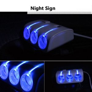 Chất Lượng Cao Xe Tải Đa Chức Năng 12V-24V Ổ Cắm Mở Rộng Dây <span class=keywords><strong>3</strong></span> <span class=keywords><strong>Way</strong></span> Kép USB Charger Với Chuyển Đổi Xe Thuốc Lá Nhẹ Hơn - Product Image 5