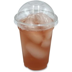 Boardwalk 9 Oz. to 10 Oz. PET <b>Cold</b> <b>Cup</b> Dome Lids Clear Disposable Lids 100/Pack - Product Image 2
