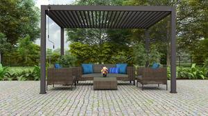 Pergola en aluminium à lames orientables réglables pour l'extérieur, pergolas en aluminium de jardin, pavillon de jardin, aluminium motorisé pour l'extérieur, usine du Vietnam - Product Image 4