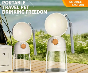 Bouteille d'eau pour chien imperméable à grande ouverture en forme de U, bol de voyage portable pour l'extérieur avec design pliable en matériau ABS - Product Image 5