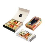 Boîtes en carton rigide avec logo personnalisé Boîte à sushi magnétique pliable pour biscuits et pain pour emballage de sushi
