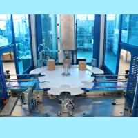 Machine à bordurer les boîtes en carton horizontale entièrement automatique à double tête SLJBJ-50-15 pour boîtes de 30 à 150 mm de diamètre