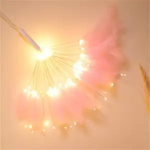 Led Lantern Garland Lighting Room Decor Hanging Christmas Party Feather Fireworks String Light