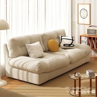 Canapé trois places en tissu crème au design moderne et simple Style décontracté de luxe pour petit appartement Salon pour hôtels
