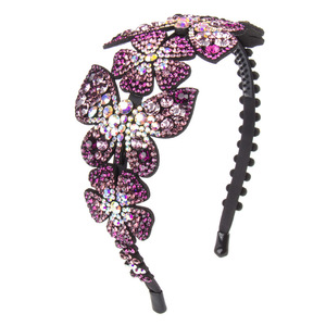 Fascia per <span class=keywords><strong>Capelli</strong></span> e Fermaglio Retrò da Donna con Farfalle e Fiori, con Cristalli Cechi di Lusso e Bordo Antiscivolo, 7 Colori, Regalo per Feste, Accessori per <span class=keywords><strong>Capelli</strong></span> - Product Image 2