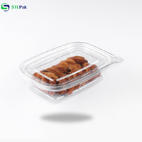 Récipient à gâteau en plastique PET personnalisé en usine, boîte à gâteau d'emballage de dessert transparente haute transparence