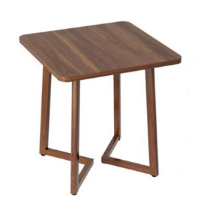 Table d'appoint ronde <span class=keywords><strong>Robin</strong></span> de haute qualité, design moderne, finition brun brillant pour salon ou chambre, en bois massif et métal - Product Image 3