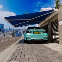 Auvent rétractable motorisé en aluminium pour terrasse, patio et jardin de hôtels, 3x6m, 4x8m