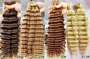 613 boho <span class=keywords><strong>tresses</strong></span> vierge birmane crépus cheveux bouclés en vrac blond - Product Image 3