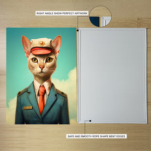 Toptan yüksek kaliteli ev duvar sanatı komik kediler Metal Poster özel mıknatıs asılı sistemi teneke Poster boyalı plak tekniği - Product Image 3