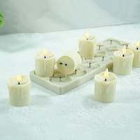 Bougie à flamme 3D réaliste télécommandée, rechargeable par USB, en plastique, pour mariages, Halloween, Pâques et Ramadan, décoration de la maison