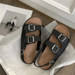 Women's Custom Comfortable Flip Flop <strong>Thong</strong> <strong>Sandals</strong> Square Buckle Open Toe Design Thick Outsole Anti-Slippery <strong>Platform</strong> for - Product Image 2
