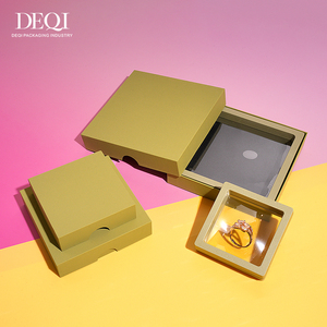 Caja de Joyería Transparente al por Mayor DEQI con Caja Exterior, Caja de Joyería con Ventana Transparente de Película de Polietileno Multicolor, Caja de Exhibición de Joyería - Product Image 5
