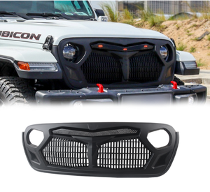 Grille avant Maiker pour Jeep Wrangler JL et Gladiator JT Grille en ABS Accessoire de voiture Style tout-terrain - Product Image 1