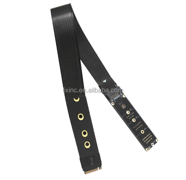 Dual Protocol M.2 to PCIe 4.0 Extension Cable Adapter High Speed Gen 4.0 Riser for 2230 2242 2260 2280 M.2 PCI-e / NGFF SATA SSD