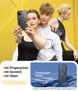 Cover per telefono sottile magnetica opaca per <span class=keywords><strong>iPhone</strong></span> <span class=keywords><strong>13</strong></span> <span class=keywords><strong>Pro</strong></span> 14 <span class=keywords><strong>Pro</strong></span> <span class=keywords><strong>Max</strong></span> 15 16 <span class=keywords><strong>Pro</strong></span> <span class=keywords><strong>protezione</strong></span> antiurto con schienale traslucido - Product Image 5