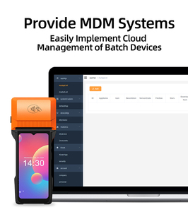 थर्मल लेबल और रसीद प्रिंटर मोबाइल पॉस समाधान के साथ 6.5 इंच हैंडहेल्ड एंड्रॉइड पॉस टर्मिनल - Product Image 2