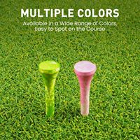Qiangjian Tees de golf en bois de bambou biodégradable 38 mm, écologiques, colorés, peints, en vrac, verts, élégants, 1000 pièces, Chine Golf