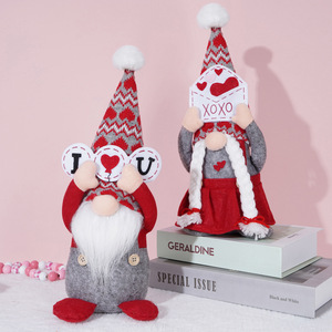 Gesichtslose Gnome-Plüschpuppe Buffalo-Platte nordische Gnome-Land-Gottespuppe Halloween Weihnachten Valentinsgeschenke Valentinstag Dekor - Product Image 5