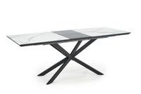Table à manger extensible personnalisée moderne de haute qualité Table à manger extensible de luxe en marbre artificiel blanc à base de métal classique