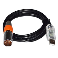 Câble FTDI FT232R RS485 vers USB FINE-1250 avec conducteur en cuivre pour connexion de console DMX, contrôle d'éclairage de scène USB DMX
