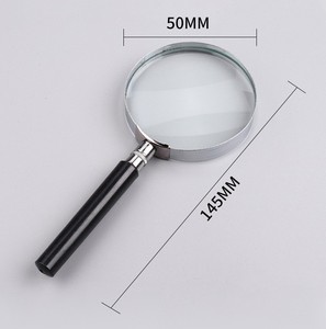 Loupe à main semi-métallique de 50 mm en plastique avec lentille en verre optique pour la lecture et la réparation - Product Image 6