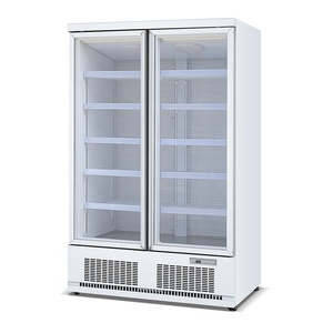 Nhà máy trực tiếp cửa duy nhất thương mại thẳng đứng cửa kính hiển thị <span class=keywords><strong>Showcase</strong></span> tủ đông cho kem và thực phẩm - Product Image 2