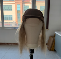 Harga Grosir Tersedia Siap Kirim Wig Mono 12 inci 130% Density 5*6 Base T9A/613 Ukuran Sedang 100% Rambut Manusia Asli