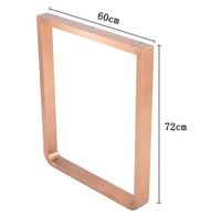 WEKIS Pieds de table en fer en forme de U en acier massif or rose robuste pour tables à café et à manger Utilisation en extérieur et en hôtel pour la cuisine
