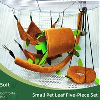 Vente directe usine : Hamac ultra-doux pour hamster, tunnel en forme de feuille, balançoire en corde, et hamac en peluche pour écureuil et petaugeur