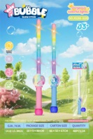 Épée à bulles papillon néon de 28 pouces avec lumières LED, 100 ml d'eau à bulles, machine à bulles électrique sécurisée pour enfants, baguette magique à bulles pour enfants