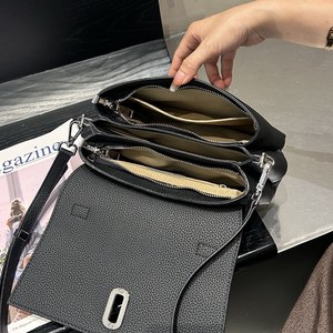 Ando Bag Genuine Cowhide <b>Leather</b> Crossbody Bag Women <b>Small</b> Top Handle <b>Handbag</b> with Lock Clasp - Product Image 6