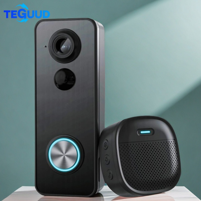 WiFi Wireless Smart Video Doorbell Color Camera Custom Logo Packaging Free Video Surveillance Doorbell Ring Type Intercom