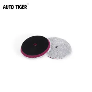 AUTO TIGER 5" grey and white mixed with microfiber Pad Car Care Polishing Foam Pad Buffing Pad for Car Polisher