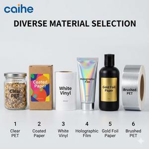 Autocollants créatifs holographiques et dorés |   Autocollants de décoration d'identification de marque à l'éclat métallique irisé - Product Image 2