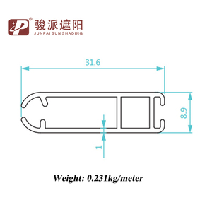 Barra Inferior de Aluminio Personalizada para Persianas Enrollables, Persianas Zebra, Accesorios para Cortinas de Alta Resistencia de 1.5 mm para Sala de Estar, Hotel, Oficina, OEM - Product Image 3