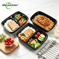 Conteneur alimentaire jetable en plastique PP pour micro-ondes, vente en gros, pour plats à emporter, boîte bento anti-fuite avec couvercle