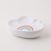 Accessoires de salle de bain de luxe, pour enfant, en céramique blanche, brillante, mignonne, idée cadeau, accessoires