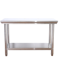 Banc de travail de cuisine commercial en acier inoxydable Table comptoir de préparation des aliments pour Restaurant traiteur boucherie boulangerie fournisseur en Chine