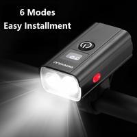 Batteriebetriebene Wiederaufladbare Wasserdichte Aluminium Superhelle Tragbare Lenkermontierte 400 Lumen LED-Fahrradlampe mit 8 Modi