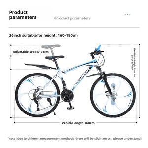Bicicleta de Montaña al por Mayor para Adultos, 26/24 Pulgadas, Acero de Alto Carbono, 21/27 Velocidades, Doble Disco, MTB, Almacén en EE. UU., CE - Product Image 5