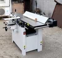 Machine combinée multifonctionnelle 400 mm pour le travail du bois : Scie à table coulissante horizontale, Dégauchisseuse, Raboteuse, Mortaiseuse, Fraiseuse à broches, Moteur