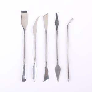 Ensemble <span class=keywords><strong>d</strong></span>'outils de modelage en acier inoxydable 5 pièces - Couteaux à sculpter pour l'argile, les polymères à <span class=keywords><strong>base</strong></span> <span class=keywords><strong>d</strong></span>'<span class=keywords><strong>huile</strong></span>, lavables au lave-vaisselle, durables - Product Image 3