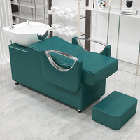 Salon de lavage des cheveux Shampooing Chaise de lavage des cheveux avec bol blanc
