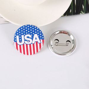 Badge personnalisé avec logo, forme ronde, en métal, avec épingle de sécurité, plaqué or, impression numérique, type de modèle - Product Image 2