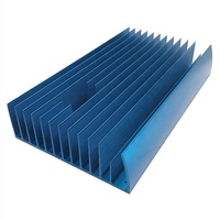 Profilés d'extrusion en alliage d'aluminium 6063 série 6000 CNC OEM, revêtement poudré bleu, boîtier de dissipateur thermique pour décorations et soudage